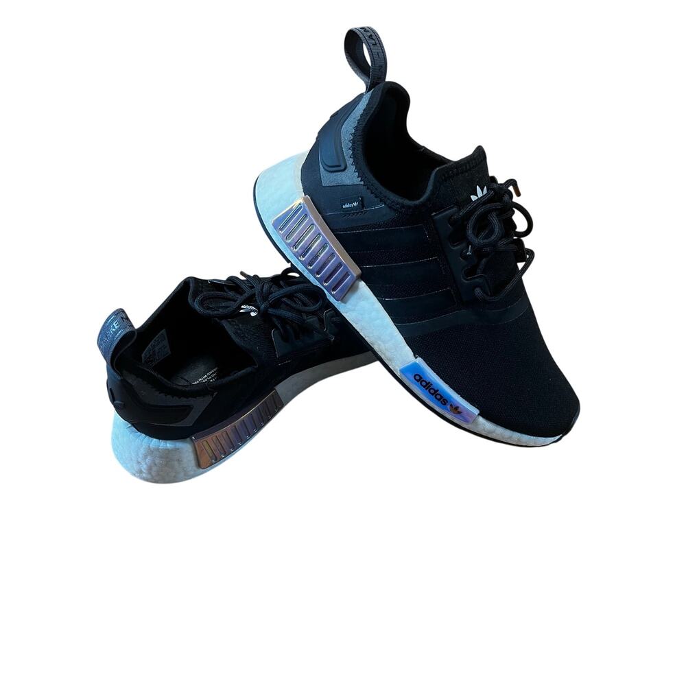 Adidas NMD_R1 Parley Iridescent Black Sneakers |W Sz 7.5 (Fits like 8.5) - Picture 1 of 11